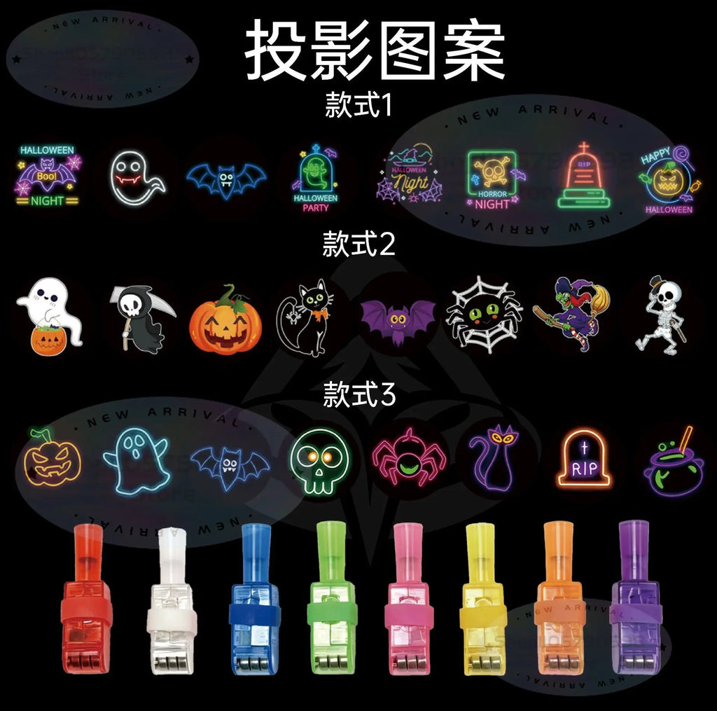 Halloween Party Favors Finger Lights,Halloween Finger Lights with 8 Designs for Goodie Bag Stuffers,Party Bags,Favors & Decor.