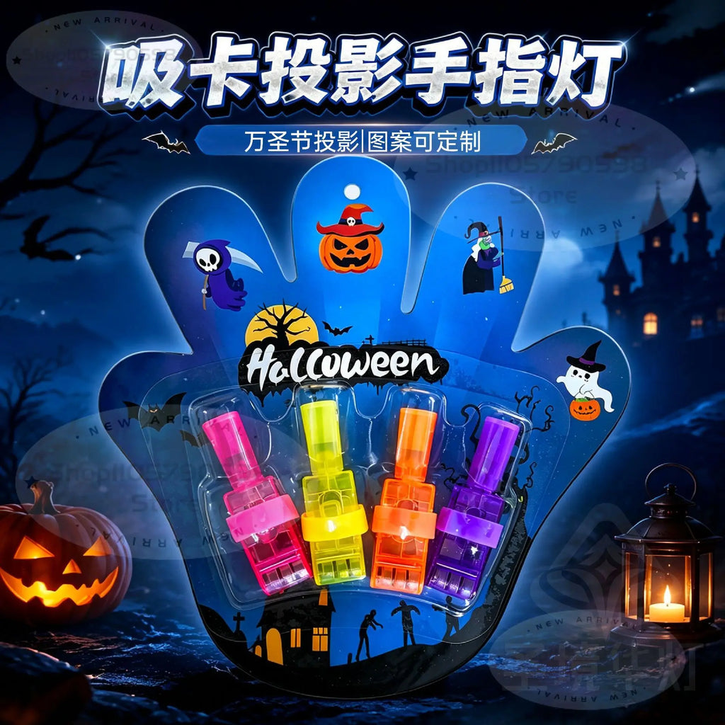 Halloween Party Favors Finger Lights,Halloween Finger Lights with 8 Designs for Goodie Bag Stuffers,Party Bags,Favors & Decor.